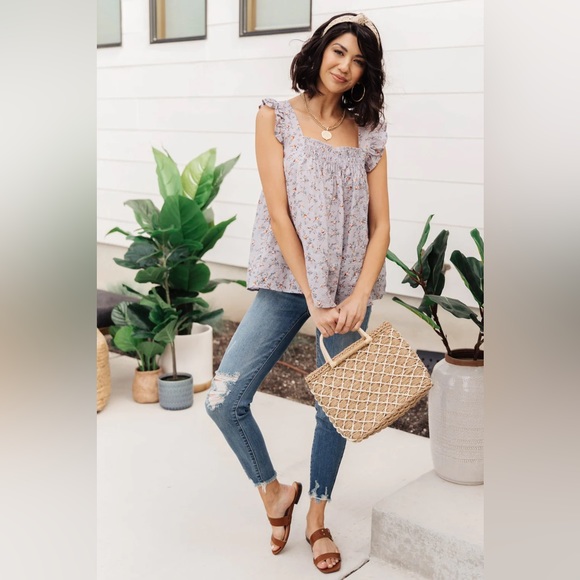 TREVI TANK IN LAVENDER BLUE - Picture 6 of 9